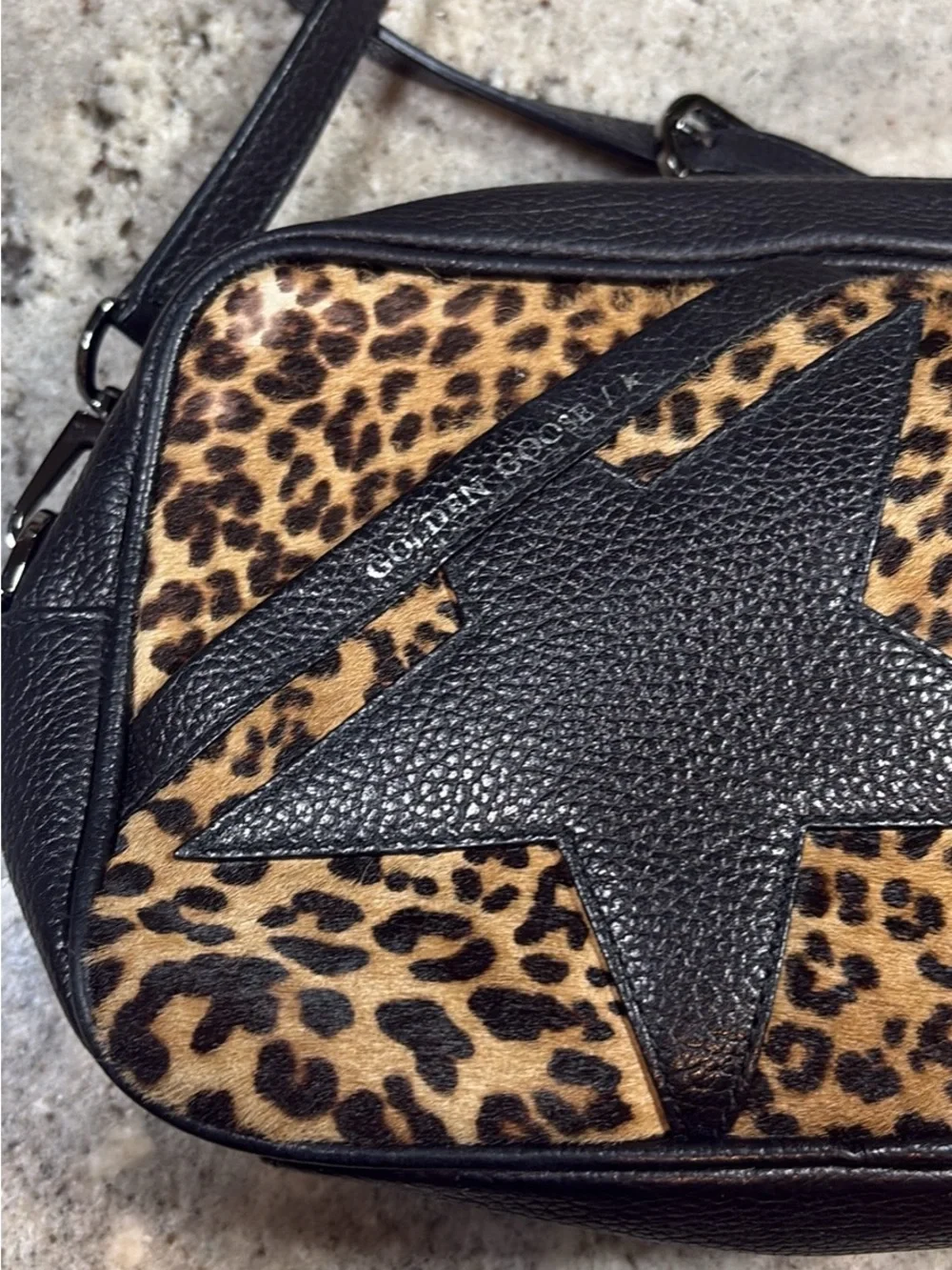 Golden Goose compact leopard